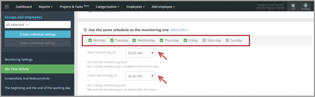 Different_monitoring_schedule