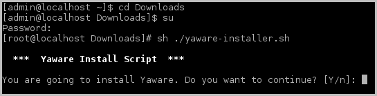 Install Yaware with RPM