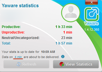 Yaware.TimeTracker statistic window